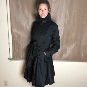 Black Fit & Flare Designer Trench Coat 🧥 (Medium)